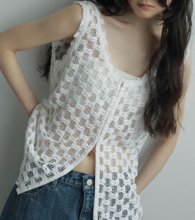 画像14: レーススリーブレストップス Lace Sleeveless Tops