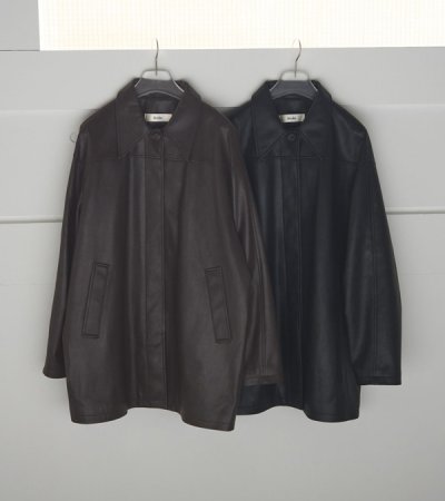 画像1: エコレザーオーバージャケット　Ecoleather Over Jacket