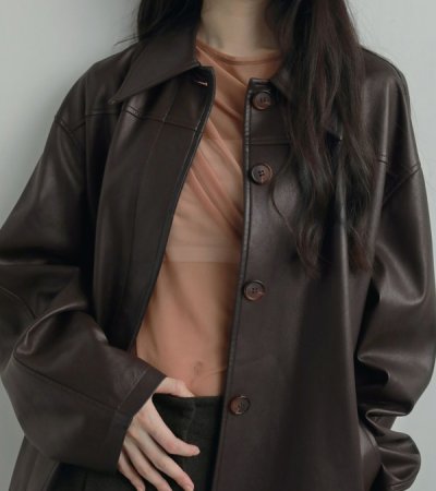 画像8: エコレザーオーバージャケット　Ecoleather Over Jacket