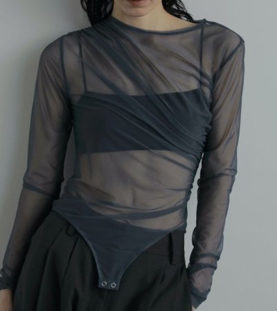 画像17: チュールギャザーボディースーツ　Tulle Gather Bodysuit