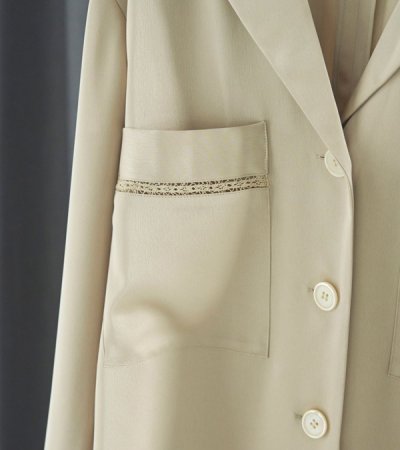 画像1: サテンテーラードシャツ　Satin Tailored Shirts