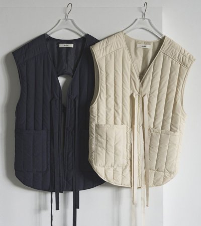 画像1: バックオープンストライプベスト　Backopen Stripe Vest