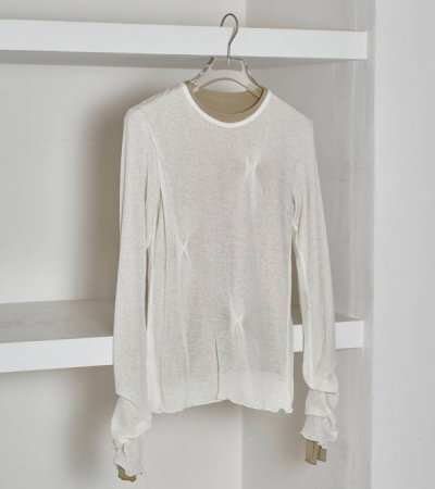 画像2: タックレイヤードロングTシャツ　Tuck Layered Long T-shirts
