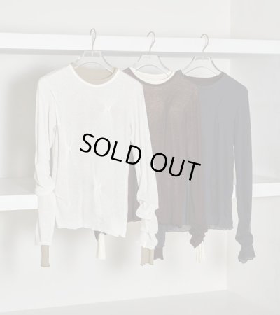 画像1: タックレイヤードロングTシャツ　Tuck Layered Long T-shirts