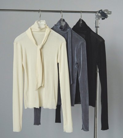 画像1: ベロアタイトップス　Velour Tie Tops
