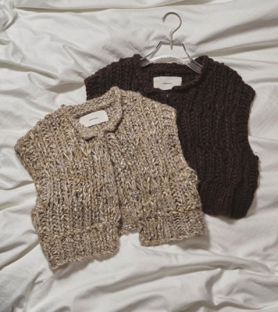 画像1: ミックスハンドニットベスト　Mix Handknit Vest