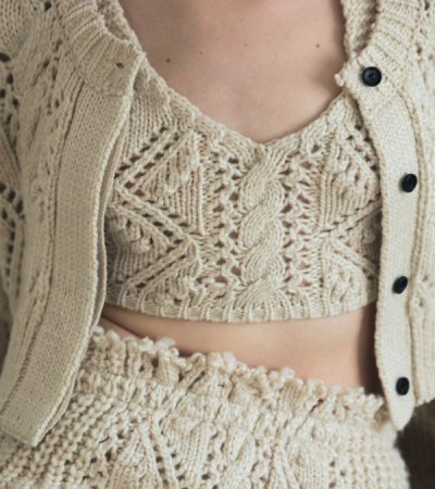 画像7: ケーブルニットビスチェ Cable Knit Bustier