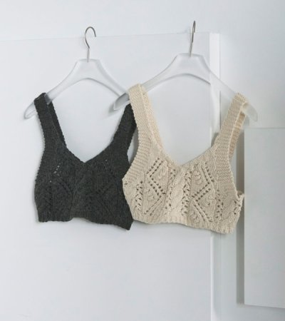 画像2: ケーブルニットビスチェ Cable Knit Bustier
