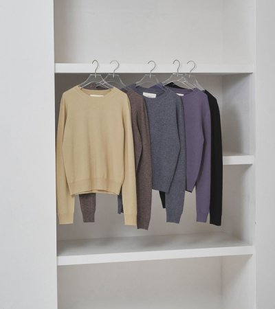 画像1: ウールカシミアシームレスニット　Wool Cashmere Seamless Knit