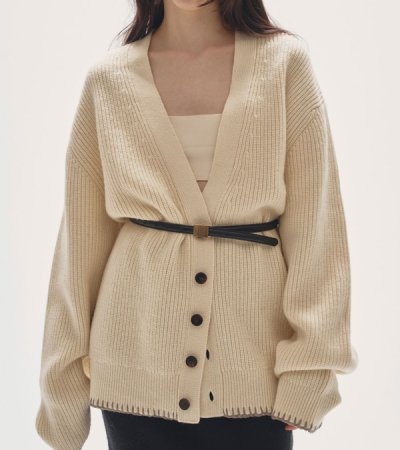 画像7: ウールリブニットカーディガン　Wool Ribknit Cardigan