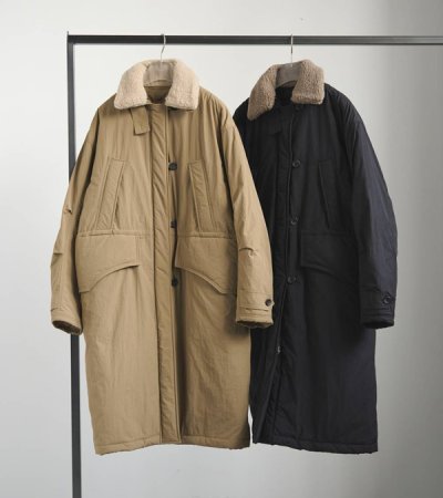 画像1: ボアカラーぺディングコート　oacollar Padding Coat