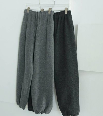 画像1: ドローストリングウールパンツ　Drawstring Wool Pants