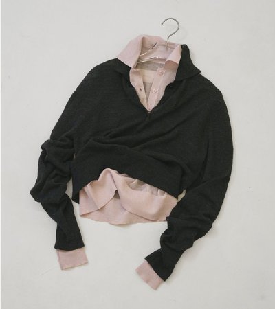 画像4: レイヤードポロニット　Layered Polo Knit