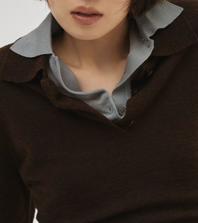 画像17: レイヤードポロニット　Layered Polo Knit