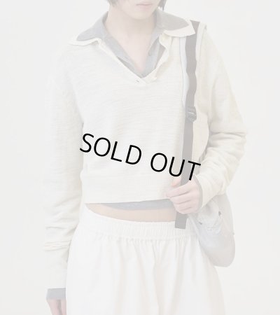 画像1: レイヤードポロニット　Layered Polo Knit