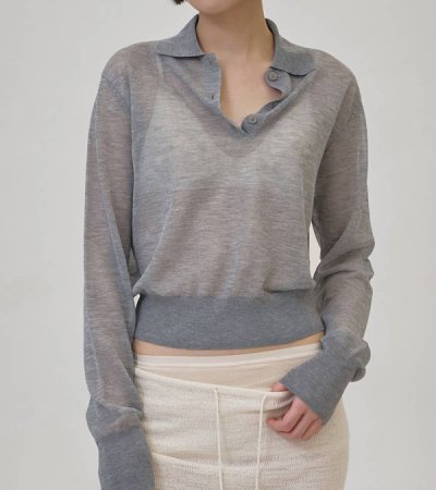 画像14: レイヤードポロニット　Layered Polo Knit