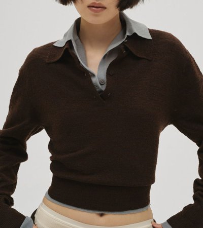 画像16: レイヤードポロニット　Layered Polo Knit