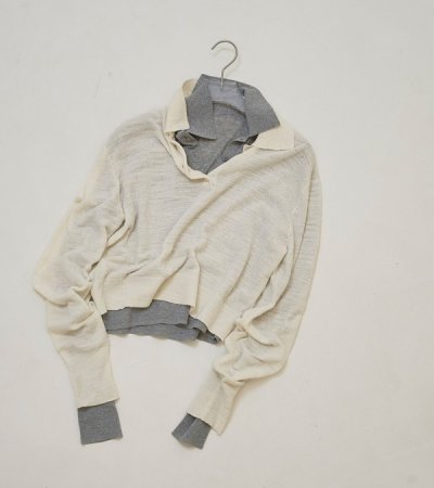 画像2: レイヤードポロニット　Layered Polo Knit