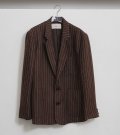 ボーイフレンドストライプリネンジャケット　Boyfriend Stripe Linen Jacket