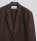 画像2: ボーイフレンドストライプリネンジャケット　Boyfriend Stripe Linen Jacket (2)