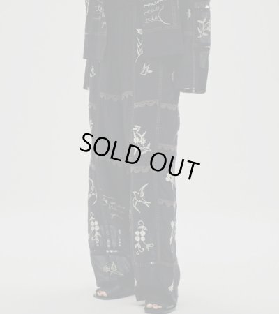 画像1: エンブロイダリーパッチワークトラウザーズ　Embroidery Patchwork Trousers