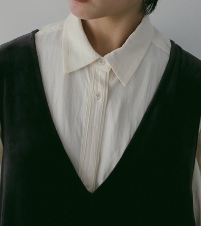 画像12: ベロアVネックコンビネゾン　Velour Vneck Combinaison
