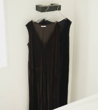 ベロアVネックコンビネゾン　Velour Vneck Combinaison