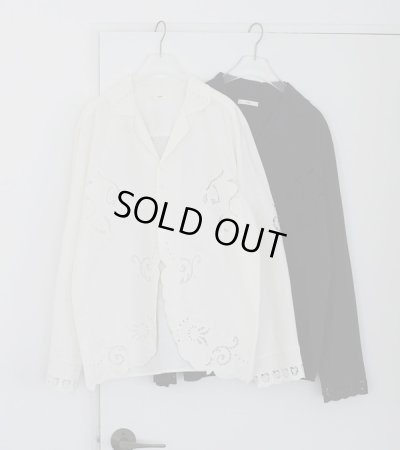 画像1: カットワークオープンカラーシャツ　Cutwork Opencollar Shirts