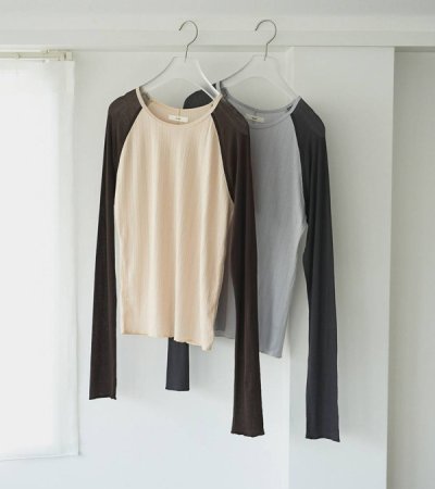 画像1: シアーラグランティーシャツ　Sheer Raglan T-Shirts