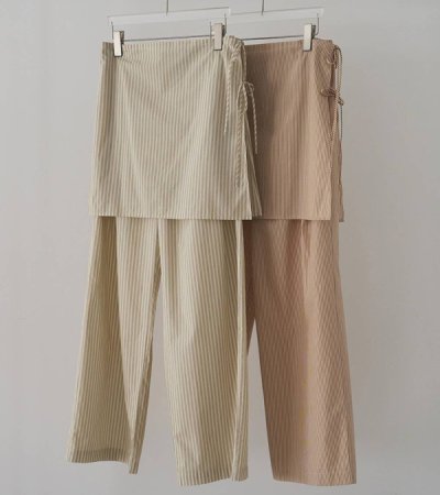 画像1: ストライプレイヤードパンツ　Stripe Layered Pants