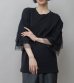 画像7: 裏毛×チュールラッフルスリーブトップス (7)