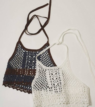 画像1: クロシェニットビスチェ　Crochet Knit Bustier