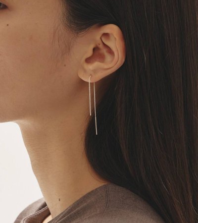 画像2: ロングチェーンピアス　Long Chain Pierce(Silver925)