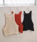 スカラップニットタンクトップ　Scallop Knit Tanktop