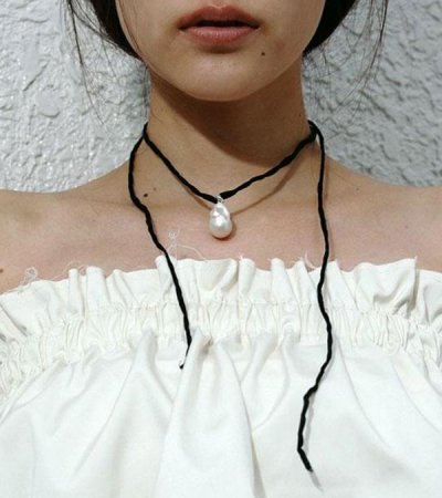 画像7: シルクコード×パールネックレス　Silkcord x Pearl Necklace