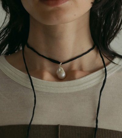 画像8: シルクコード×パールネックレス　Silkcord x Pearl Necklace