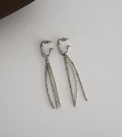 画像1: ビーズフリンジピアス　Beads Fringe Pierce