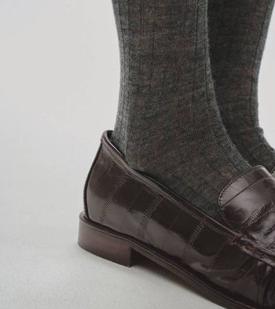 画像12: スクエアトゥギャザーローファー　Squaretoe Gather Loafers