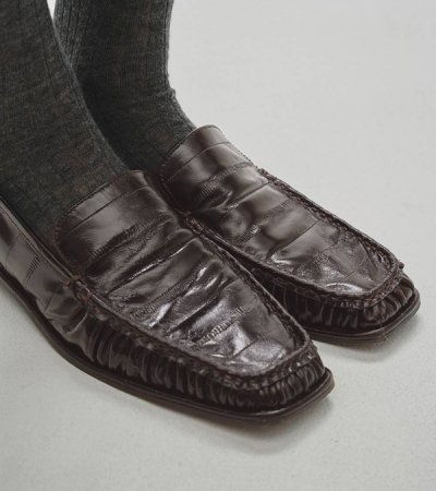 画像11: スクエアトゥギャザーローファー　Squaretoe Gather Loafers