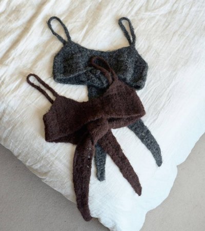 画像1: クロシェニットビスチェ　Crochet Knit Bustier
