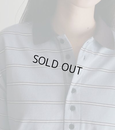 画像11: ボーダールーズポロトップス　Border Loose Polotops