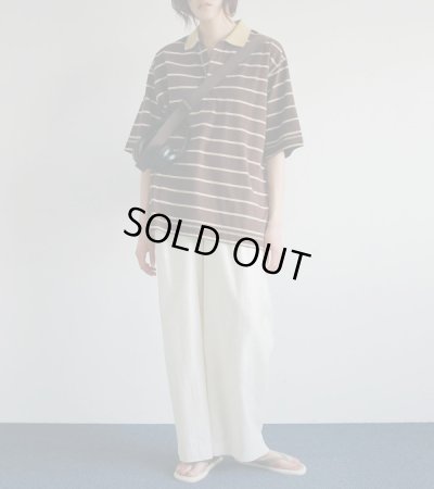 画像12: ボーダールーズポロトップス　Border Loose Polotops