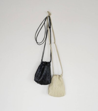 画像1: エコレザープリーツパース　Ecoleather Pleats Purse