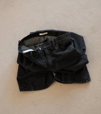 画像2: パネルブラックデニム　Panel Black Denim