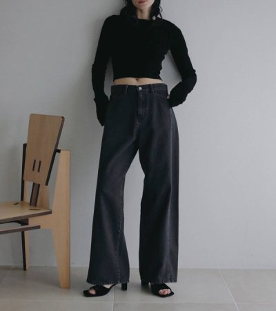 画像13: パネルブラックデニム　Panel Black Denim
