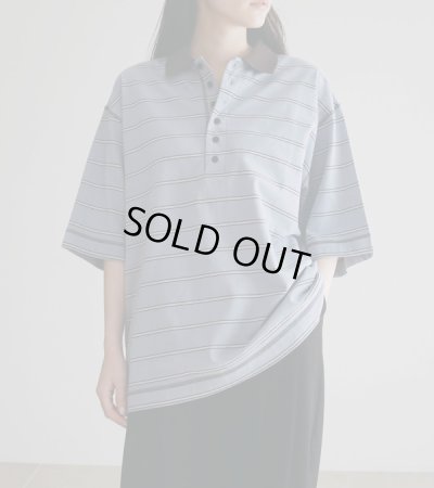 画像9: ボーダールーズポロトップス　Border Loose Polotops
