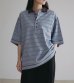 画像9: ボーダールーズポロトップス　Border Loose Polotops (9)