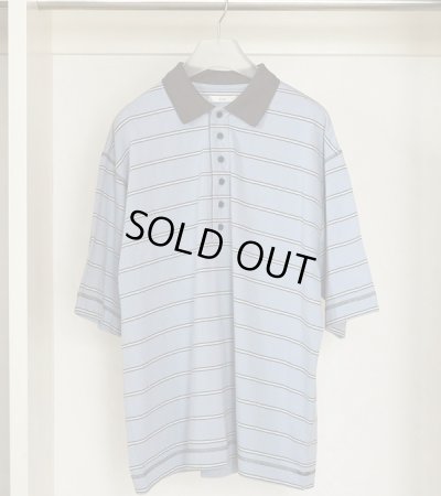 画像2: ボーダールーズポロトップス　Border Loose Polotops