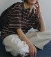 画像14: ボーダールーズポロトップス　Border Loose Polotops (14)