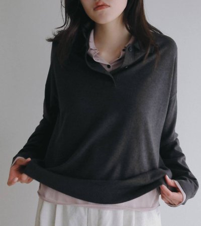 画像11: シアーポロニット　Sheer Polo Knit